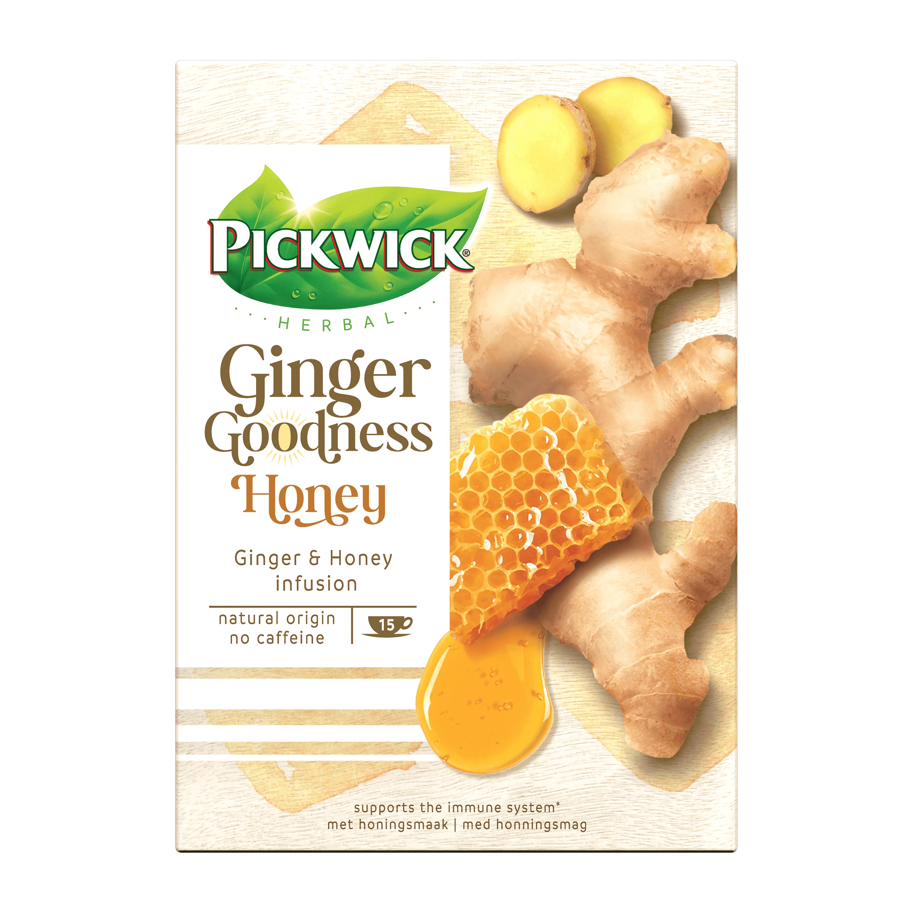 Verpakking Ginger Goodness Honey.